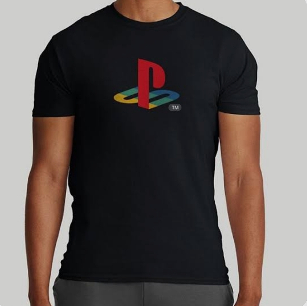 Sony Black T-Shirt with Multicolor PlayStation Logo Sz L NWT - Picture 5 of 5